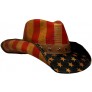 Peter Grimm Vintage Drifter Cowboy Hat USA American Flag Patriotic America - BQQCPEK0L