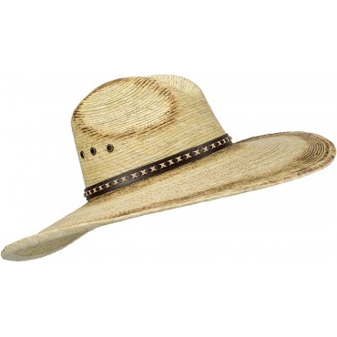 Rising Phoenix Industries Large Mexican Palm Leaf Cowboy Hat Sombreros Vaqueros de Hombre Flex Fit - BMTCG3H60