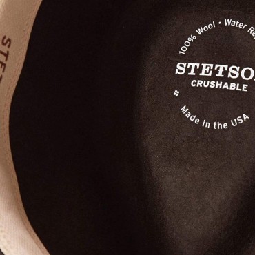 Stetson Men's Sturgis Pinchfront Crushable Wool Felt Hat Cordova Medium - B4UBC7D8S