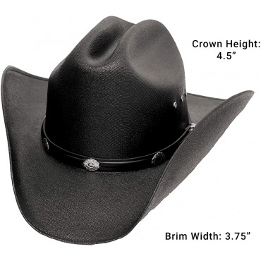 WESTERN EXPRESS Men's Classic Cattleman Black Straw Cowboy Hat - BEQC5ZES5
