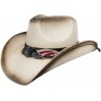 Western Outback Cowboy Hat Men's Women's Style Straw Felt Canvas - B2ESKYE82