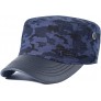 CACUSS Mens Baseball Cap Cotton Cadet Hat Military Breathable Flat Top Adjustable Army Cap - BKUSQ3DE1