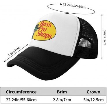 GSETTV Men's Fish Hat Unisex Mesh Trucker Hat Sports Baseball Cap Casual Adjustable Snapback - BSO9IDM60