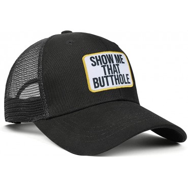 LGBTQ Rainbow Show Me The Butthole Trucker Hat for Men Women Flat Bill Cap - B1IXKYYET