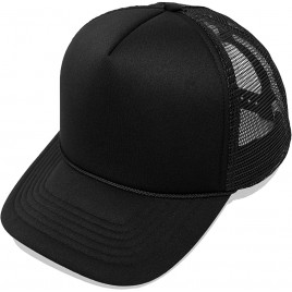 Trucker Hat Mesh Cap Solid Colors Lightweight with Adjustable Strap Small Braid - B3TAEHBE1