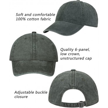 TSSGBL Vintage Cotton Washed Adjustable Baseball Caps Men and Women Unstructured Low Profile Plain Classic Retro Dad Hat - BQ3UN7MMZ