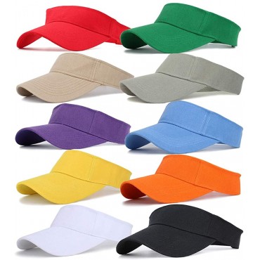 Ultrafun Unisex Sports Sun Visor Adjustable UV Protection Sun Hat Cap for Beach Pool Golf Tennis - B1D1OKUCH