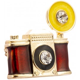 A N KINGPiiN Retro Camera with Flash Bulb Photographers Lapel Pin Badge Gift Party Shirt Collar,Costume Pin Accessories for Men Brooch - B967HRRWK