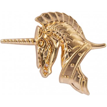 Knighthood Gold Unicorn Lapel Pin Badge Coat Suit Jacket Wedding Gift Party Shirt Collar Accessories Brooch - BZ4GRR1Y8