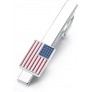 HONEY BEAR Men US Flag Tie Clip Bar Stars Stripes American Flag Wedding Gift 5.4cm - BDZ3J1UMJ