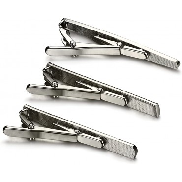 Jstyle 3 Pcs Tie Clips for Men Tie Bar Clip Set for Regular Ties Necktie Wedding Business - BY5OWT70Z