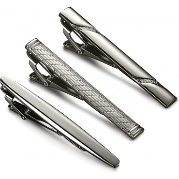 Jstyle 3 Pcs Tie Clips for Men Tie Bar Clip Set for Regular Ties Necktie Wedding Business - BY5OWT70Z