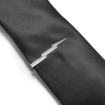 Yoursfs Lightning Tie Clip for Men 316L Stainless Steel Novelty Tie Bar Unique Super Heron Cool Tie Clips Wedding Gift - BRU09U1V5