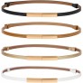 4 Pack Women Skinny Leather Belt Adjustable Fashion Dress Belt Thin Waist Belts for Ladies Girls - BDLKQGJ8U