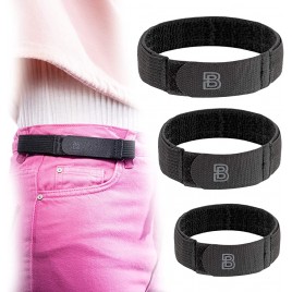 BeltBro For Women No Buckle Elastic Belt — 3 Pack S M L — Fits 1 Inch Belt Loops Easy To Use - BE08NDXPT