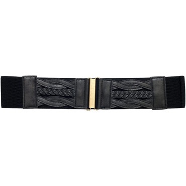 eVogues Braided Elastic Stretchy Retro Wide Waist Cinch Belt - BDF6CON5C