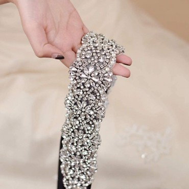 HONGMEI Rhinestone Bridal Belt Crystal Wedding Dress Belt Shiny Wedding Accessories - BLALJTY9W
