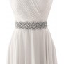 HONGMEI Rhinestone Bridal Belt Crystal Wedding Dress Belt Shiny Wedding Accessories - BLALJTY9W