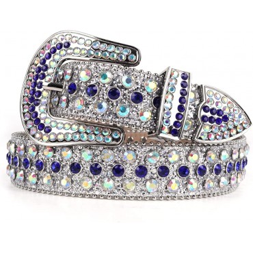Luxury Strap Men Women Rhinestones Belt Western Bling Bling Crystal Diamond Studded Belts - BYYJ1HNHB