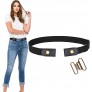 No Buckle Stretch Belt For Women Men Elastic Waist Belt Up to 72 Inch for Jeans Pants - B8G3DOT5B