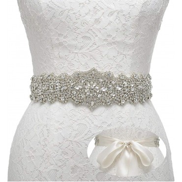 Remedios Rhinestone Bridal Belt Crystal Wedding Belt Bridesmaid Sash Women Dress Accessories - BLPIIOYO1