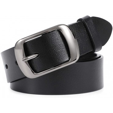 Women Leather Belts for Jeans Pants Fashion Dress Belt for Women with Solid Pin Buckle by WHIPPY - BQD3AKH1Z