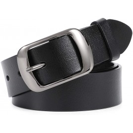 Women Leather Belts for Jeans Pants Fashion Dress Belt for Women with Solid Pin Buckle by WHIPPY - BN5JEK8QO