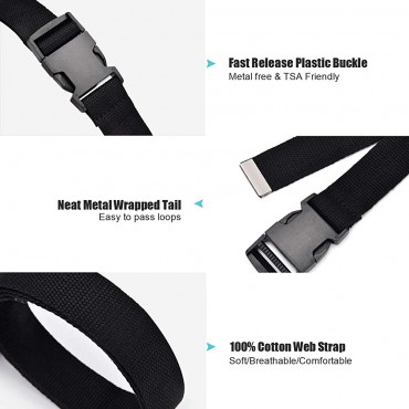 XZQTIVE Canvas Web Belt for Women Cool Cargo Belt with Plastic Buckle Hip Hop Streetwear Style Waist Belt for Dress - BZF63ISPN