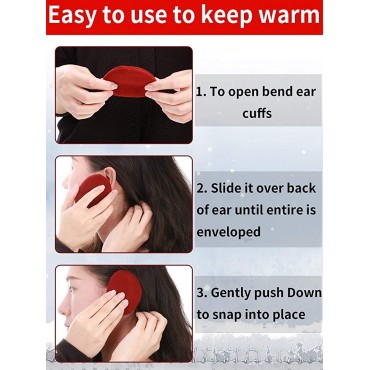 6 Pairs Bandless Ear Warmers Fleece Ear Muffs Ear Covers Unisex Winter Outdoors - BED5ZOXYC