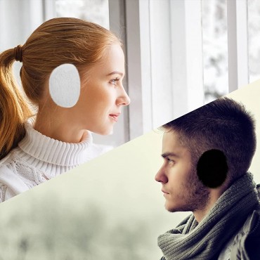 6 Pairs Bandless Ear Warmers Winter Bandless Earmuffs Warm Ear Covers Fluffy Fleece Ear Cover Windproof Ear Protection for Men Women - BY1KIMZSW