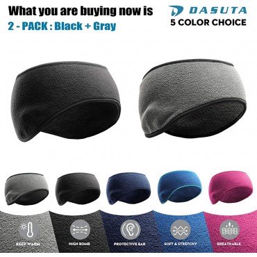 DASUTA Fleece Ear Warmers Muffs Winter Headband Stay Warm for Men Women Sweatband Yoga Running Cycling Hiking Outdoor - BKR6W7M2D