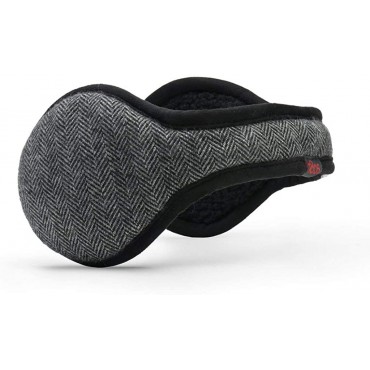 Degrees by 180s Winter Ear Warmers | Behind-the-Head Adjustable & Foldable Earmuffs Black Gray Wool Blend Men's 1 - BSAIZTRC5
