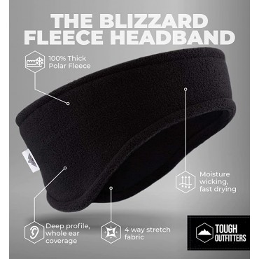 Ear Warmer Headband Winter Fleece Ear Band Covers Cold Weather Running Ear Muffs for Cycling & Sports for Men & Women - BZROPYWR8