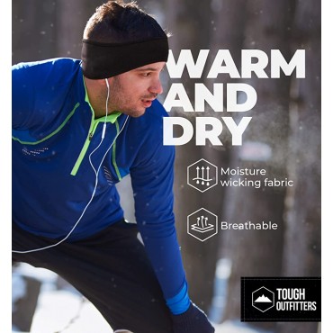 Ear Warmer Headband Winter Fleece Ear Band Covers Cold Weather Running Ear Muffs for Cycling & Sports for Men & Women - BZROPYWR8
