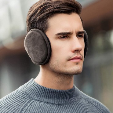 Ear Warmers Earmuffs Soft Plush Fleece Outdoor Ear Covers Cold Winter Ear Muffs for Men & Women - B1BEFMPXI