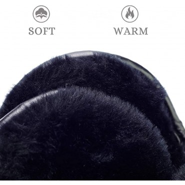 Ear Warmers For Men Women Foldable Fleece Unisex Winter Warm Earmuffs Outdoor Skiing,Biking Black - BUFKWH0WC