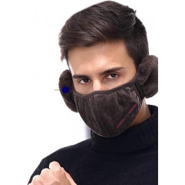 Farbee Adults Men's and Women's Breathable Two in One Fleece Warm Face Masks with Earmuffs Winter Cold Proof. Many Colors - BOE1YATMN