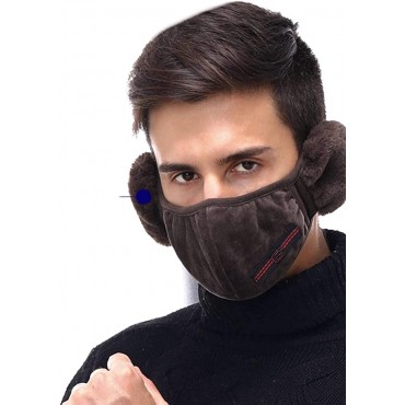 Farbee Adults Men's and Women's Breathable Two in One Fleece Warm Face Masks with Earmuffs Winter Cold Proof. Many Colors - BOE1YATMN