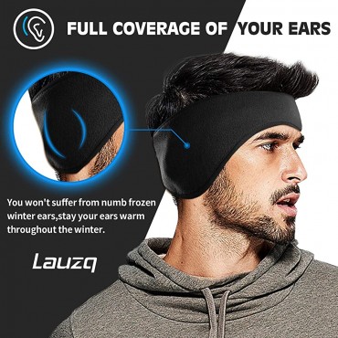 Lauzq Winter Fleece Ear Warmers Muffs Headband for Men Women Kids Ski Running Cycling - BAW4M6CP7