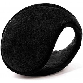 Mocofo Classic Fleece Ear Muffs Headwear Collapsible Behind The Head Winter Ear Warmers for Women and Men - BPJY0QATV