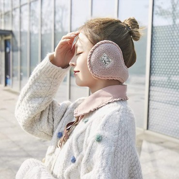 oenbopo Earmuffs 1 Pair Unisex Winter Accessory Outdoor Warm Ear Warmer Folding Ear Covers for Women School Girls - BWU8Z0QSE