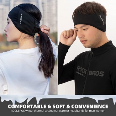 ROCKBROS Fleece Ear Warmer Muffs Headband for Men Women Cold Weather Running Cycling Skiing Ear Covers - BQ7DI0CPL