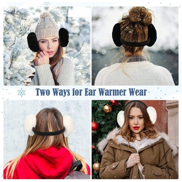RONRONS Winter Outdoor Sports Windproof Plush EarMuffs for Adult Senior Earflap - BOE18SL6B
