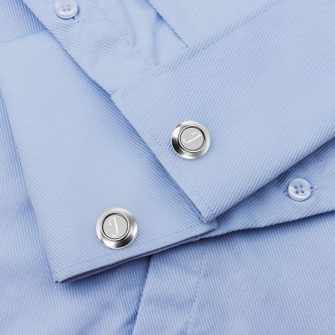 AMITER Mens Classic Cufflinks Tie Clip Cufflinks and Tie Clip Set for Men Silver Initials A-Z Formal Business Wedding Tuxedo Shirts - BYOWDZVDG