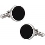 Cuff-Daddy Solid 925 Sterling Silver Black Onyx Cufflinks with Presentation Box Gift Party Special Occasions Wedding Anniversary Suit French Cuff Shirts - BX9OQ5X2N