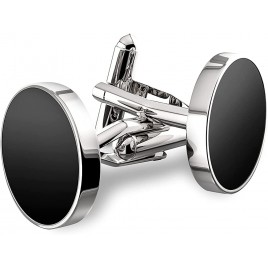 UHIBROS Stainless Steel Cuff Links Classic Tuxedo Shirt Cufflinks & Shirt Accessories Unique Business Groom Wedding Silver Jewelry Gift for Men - BM2OLANKE