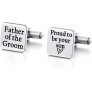 Ukodnus Father of The Groom Cufflinks Father of The Groom Gift from Son for Wedding Proud to be Your Son Cuff Links - BONX90VDJ