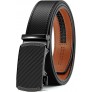 Belt Men CHAOREN Ratchet Belt Dress with 1 3 8" Genuine Leather Jeans Belt with Easier Slide Buckle Adjustable Trim to Fit - B9V6OHWP2