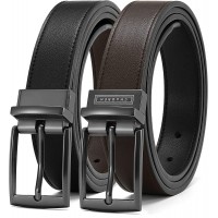 Boys Belt, CHAOREN Kids Belts for Boys Reversible Leather Belt 1.25", Adjustable Trim to Fit - BAGO3RG9X