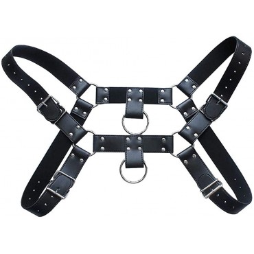 Harness for Man Adjustable Leather Harness Body Chest Half Harness Punk Belt Clubwear Costume - BTSM80EV5